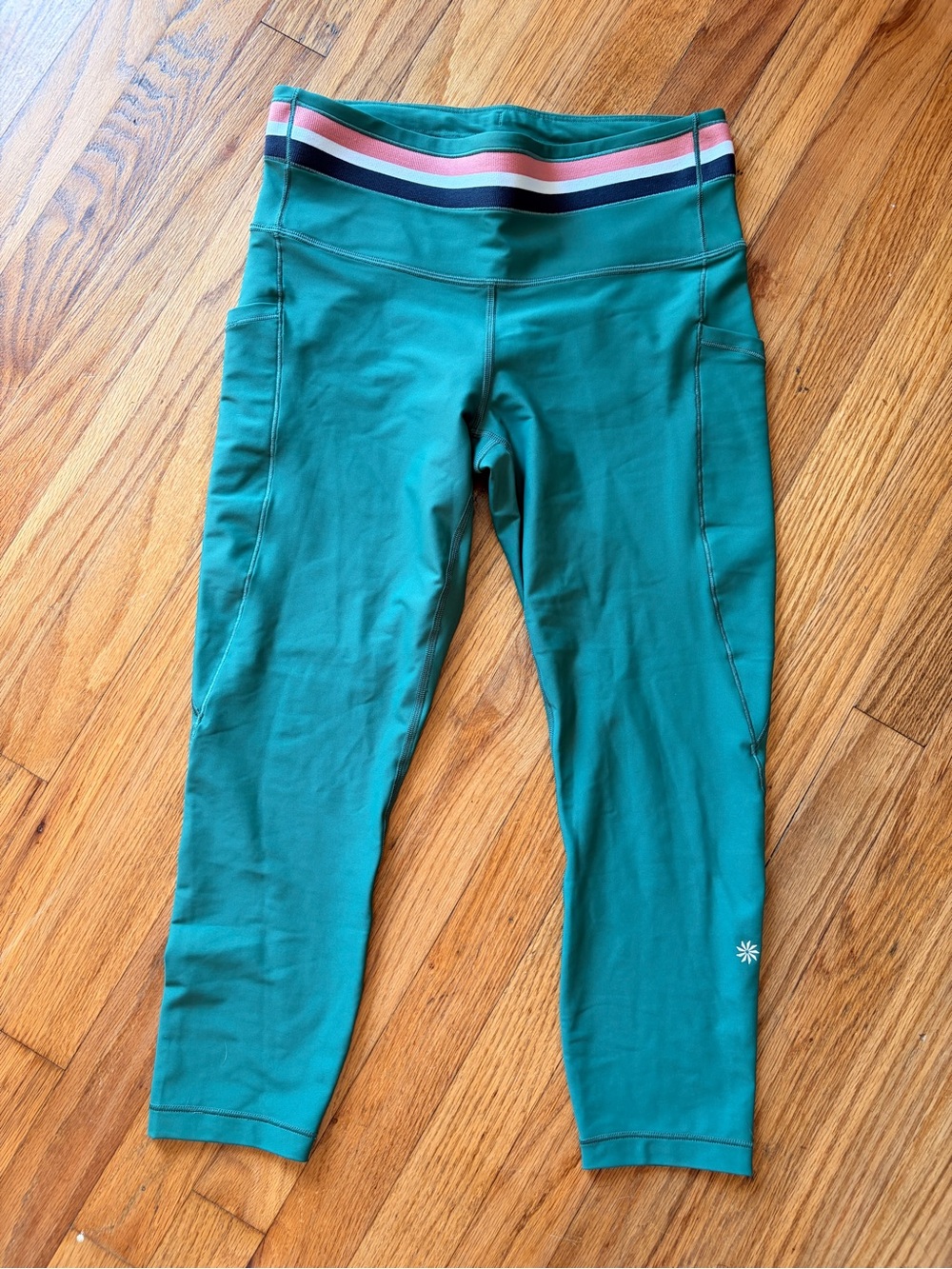 Athleta Interval Stash 7/8 Stripe Tight MP Leggings
